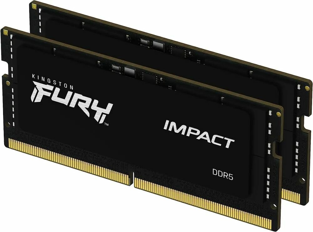 Оперативная память KINGSTON FURY Impact SODIMM DDR5 64GB (2x32GB) 5600 MHz (KF556S40IBK2-64)