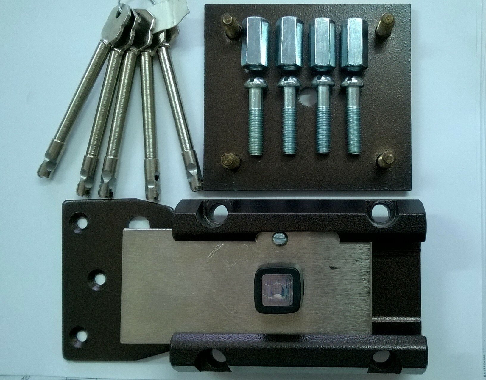 Замок накладной Поливектор Барьер 3 МК Гост 3, цвет коричневый - фото №18