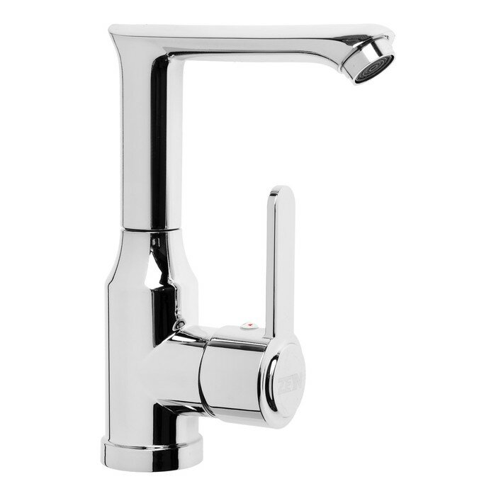 фото Смеситель для раковины ZEIN Z3698, поворотный излив высотой 18 см, ABS-пластик, хром