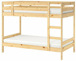 Двухъярусная кровать IKEA MYDAL, размер: 206х97 см, спальное место: 200х90 см, сосна