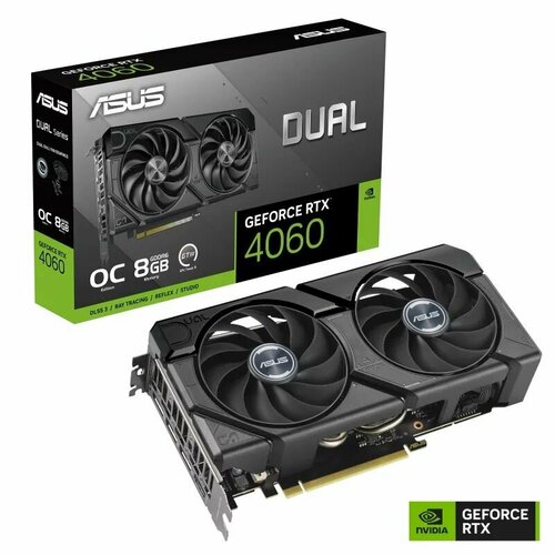 Видеокарта ASUS 8GB Dual GeForce RTX 4060 EVO OC Edition 38478₽