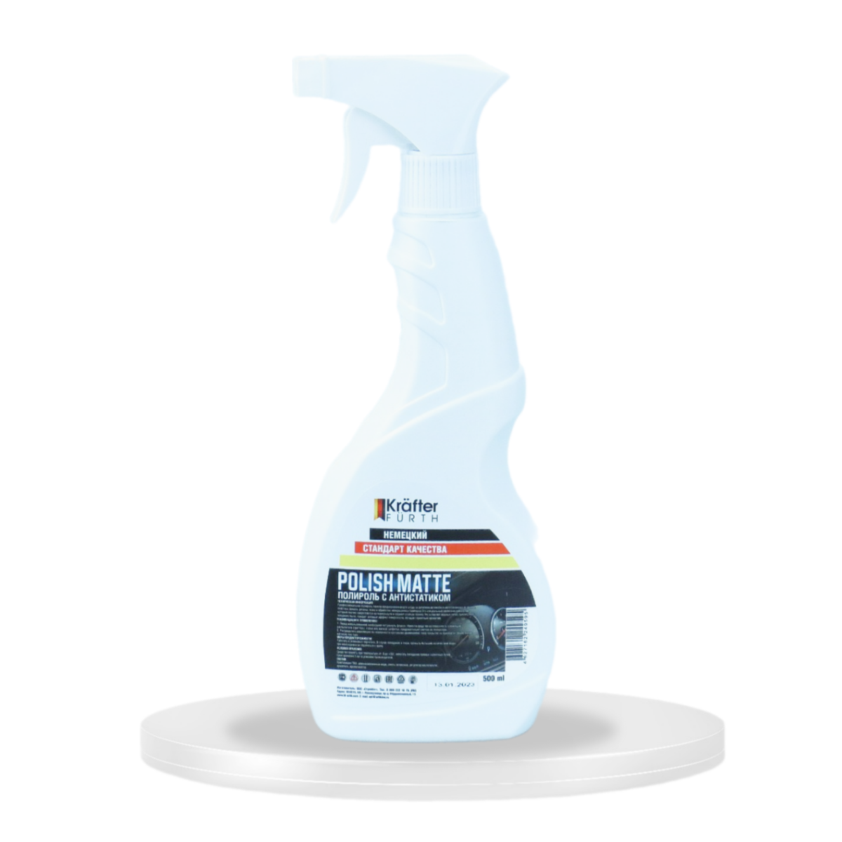 фото Полироль для пластика автомобиля Polish Matte , Krafter Furth, 500 мл, матовая, спрей.