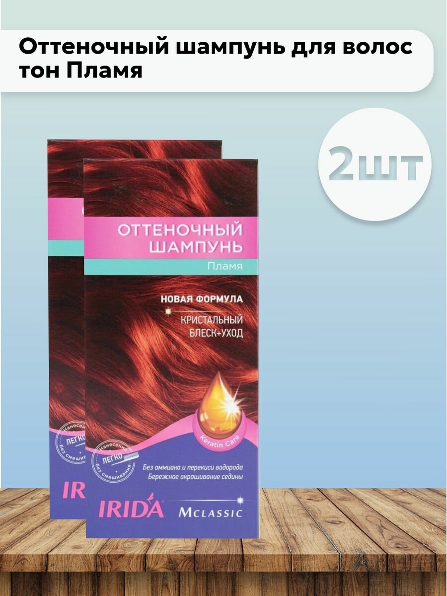 Набор 2 шт Irida - Оттеночный шампунь для волос