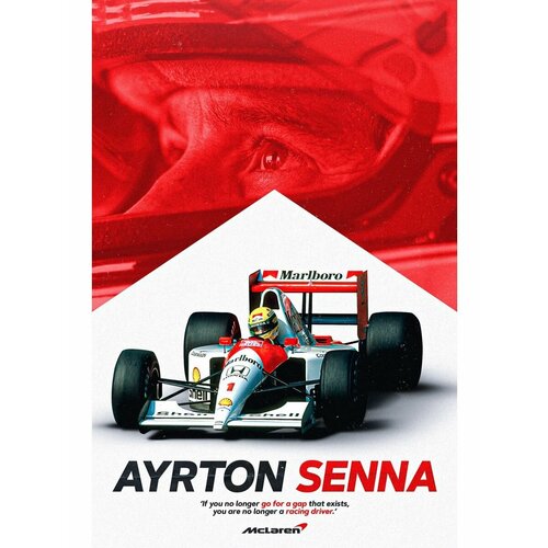 Постер "Retro F1. Айртон Сенна" Red Hot Chili Posters