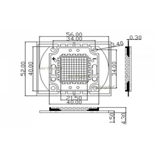 018435 ARPL-100W-EPA-5060-PW (3500mA) светодиод Упаковка (4 шт.) Arlight - фото №2