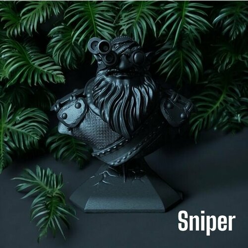 Модель-бюст персонажа Sniper, дота, сувенир, в подарок, для раскрашивания