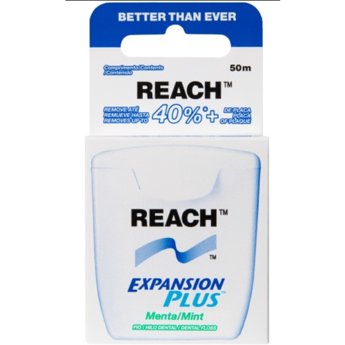 Зубная нить Reach пропитанная воском с мятным вкусом 50 м 1008₽