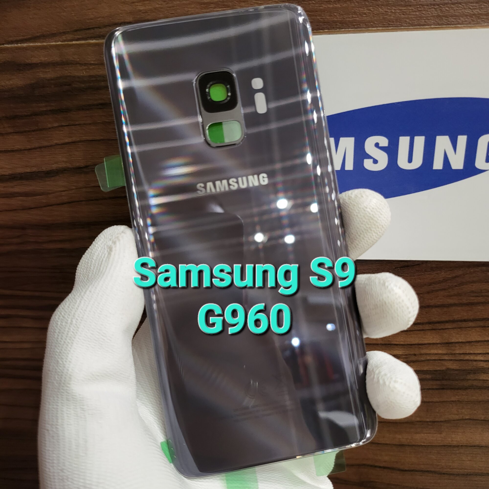 Крышка для Samsung S9 (заднее стекло) "Премиум качество" цвет: Серый титан