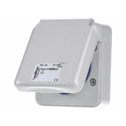 Архитектурная розетка CEE 16A-розетка 6ч 418306LG Walther 4015609173648 25476₽