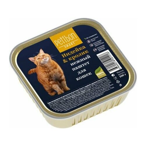 Petibon Smart консервы для кошек паштет с индейкой и кроликом 100 г 456₽