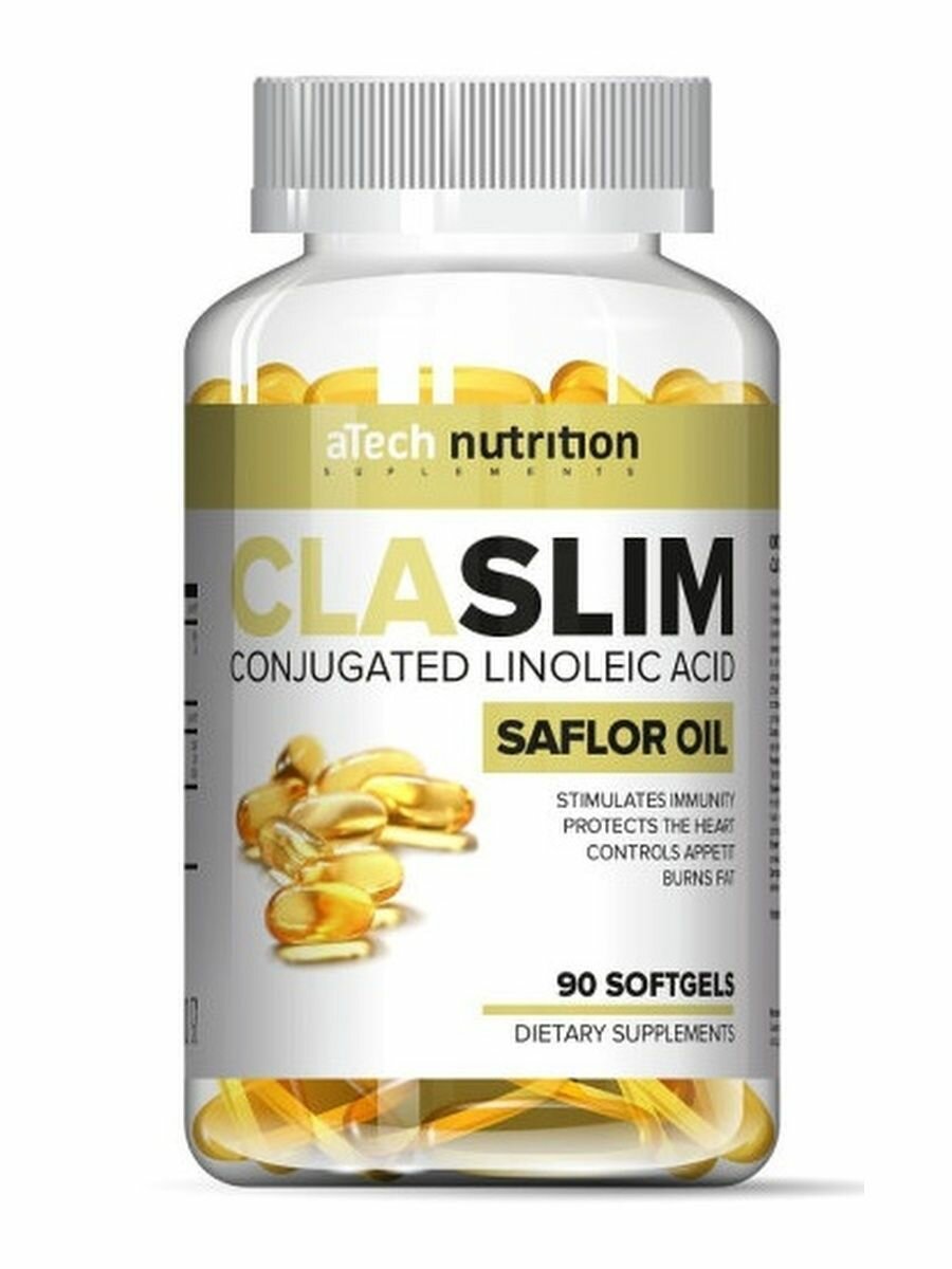 Конъюгированная линолевая кислота CLASlim Conjugated linoleic acid Saflor Oil aTech Nutrition 90 капс.