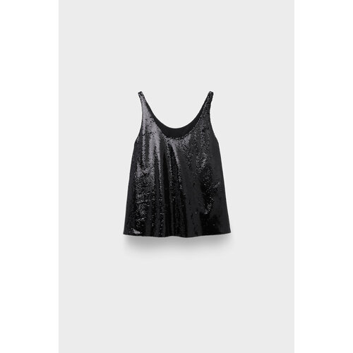 Топ JUUN.J [essential] spangle sleeveless top, размер 42, черный