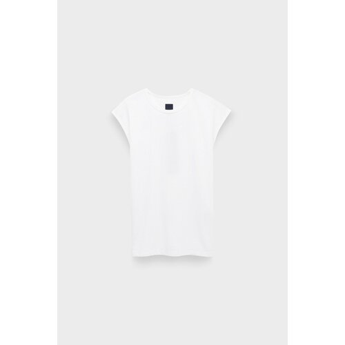 фото Футболка juun.j [essential] cap sleeve graphic t-shirt, размер 42, белый