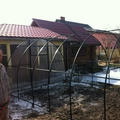 Теплица из поликарбоната УСИЛЕННАЯ 3*4 м (Поликарбонат Gr Garden 4мм 0.47кг/м2), стальной каркас с порошковым покрытием — фото 1