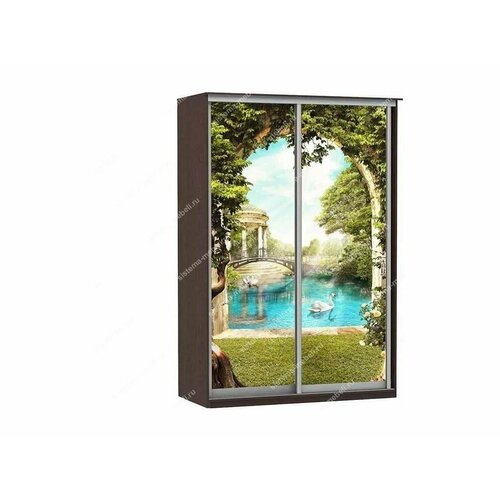 Шкаф купе Модерн 1490х450 2-х дверный 2-х секционный фотопечать 3 венге 77420₽