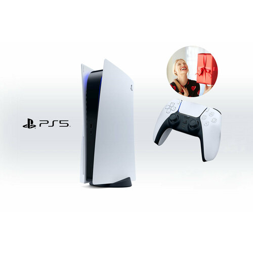 Игровая приставка Sony PlayStation 5 NEW Blue-Ray Slim Edition PS 5 c дисководом новая версия 1 ТБ SSD Pусский язык JP Версия белый 79890₽