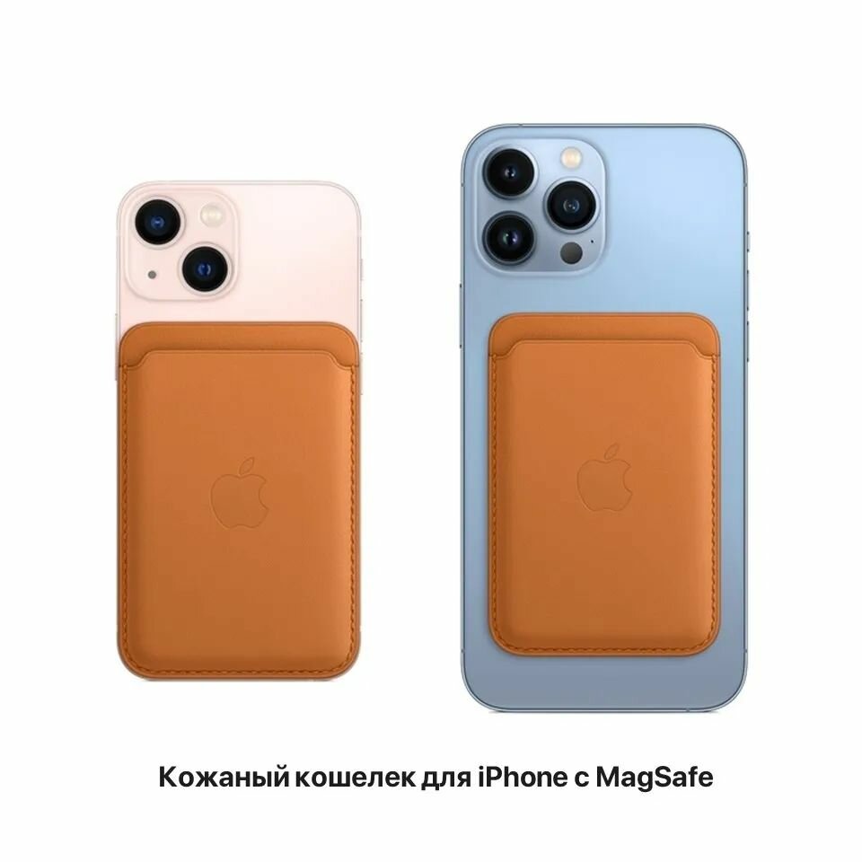 Кожаный чехол-бумажник для карт и визиток картхолдер, кошелёк MagSafe Leather Wallet для Apple iPhone умная визитка — фото 1