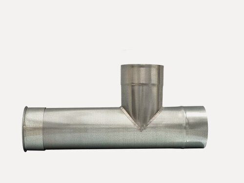 Изображение товара Тройник 90* оцинкованный для газохода, оцинковка-0.5мм d200