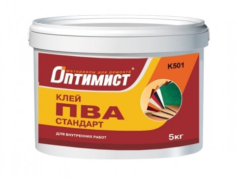 Клей ПВА Оптимист Стандарт К501 30кг для Внутренних Работ.
