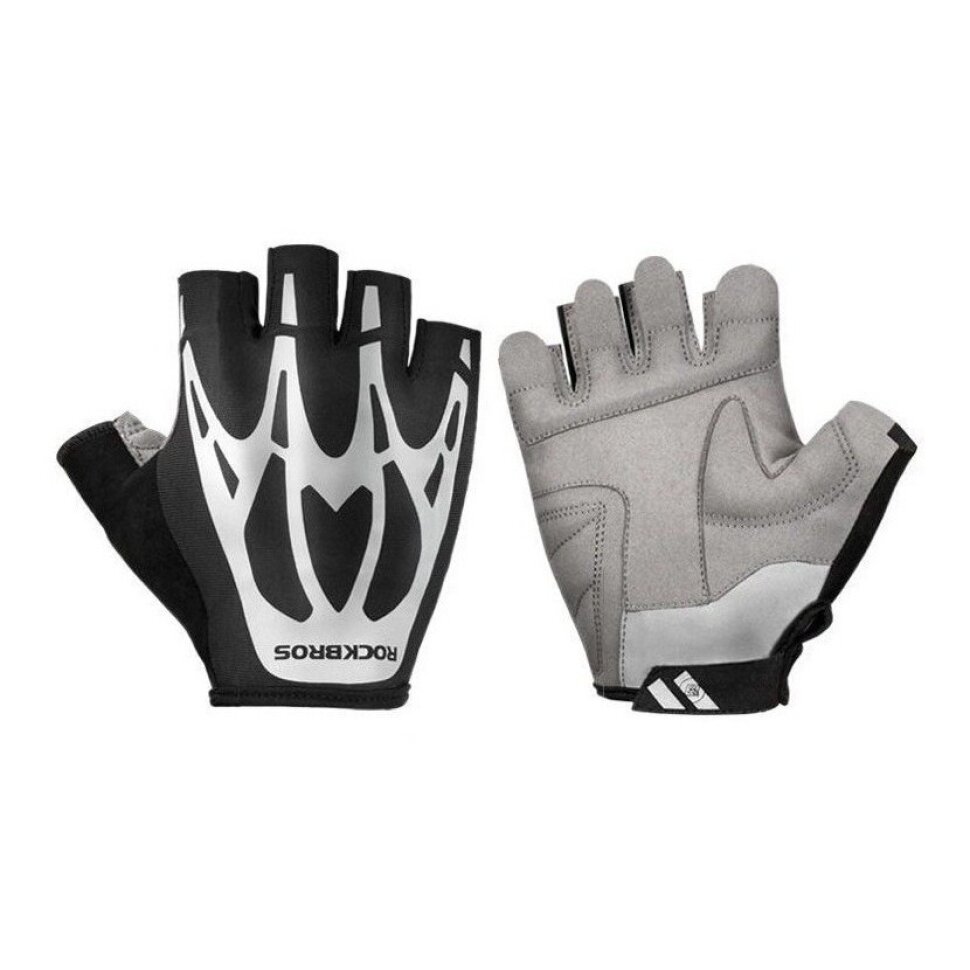 Велоперчатки ROCKBROS Ghost Claw р. M черные. Короткие пальцы.