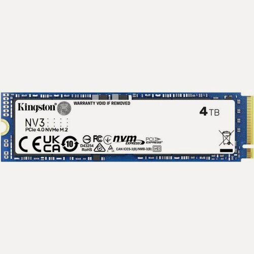 Изображение товара Накопитель SSD Kingston NV3 PCIe NVMe 4.0 x4 M.2 2280 4TB (SNV3S/4000G)