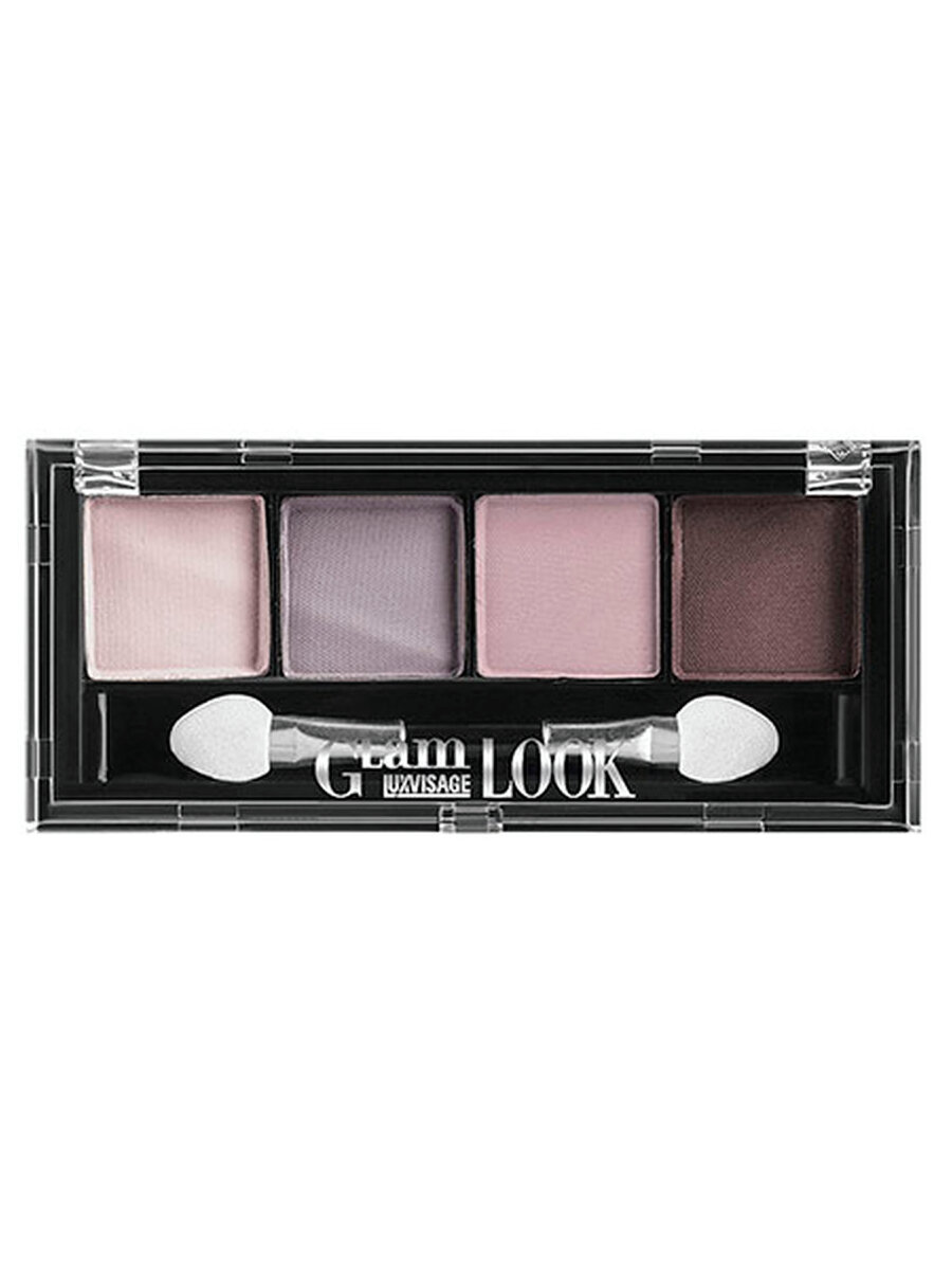 Тени для век LUXVISAGE GLAM LOOK 4-х цветные матовые и перламутровые, тон 4
