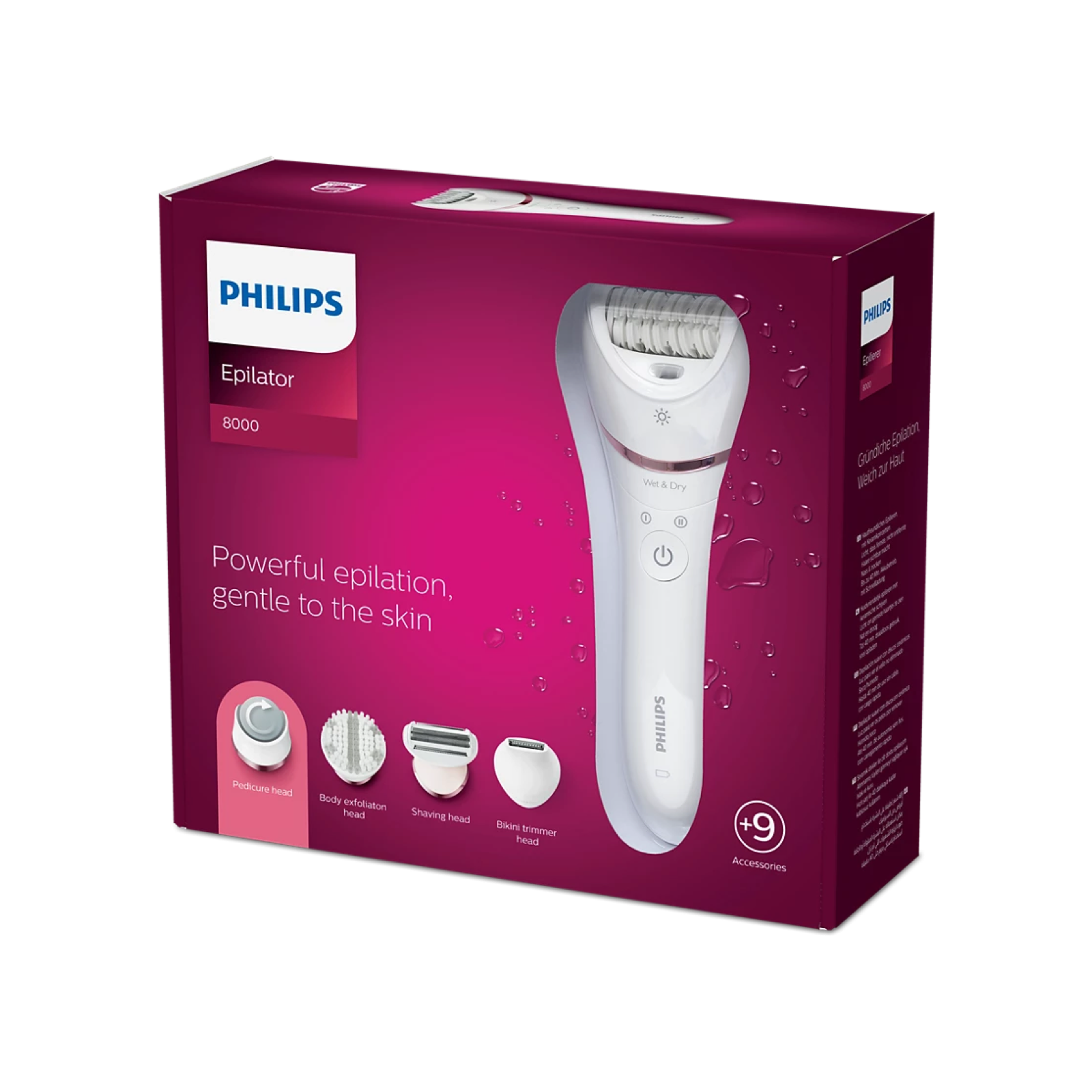 Philips Эпилятор для влажной и сухой эпиляции 8000 series BRE740/11