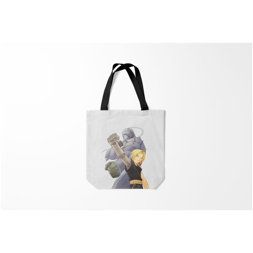 фото Сумка-шоппер / 40х40 см / аниме / стальной алхимик эдвард и альфонс burnettie