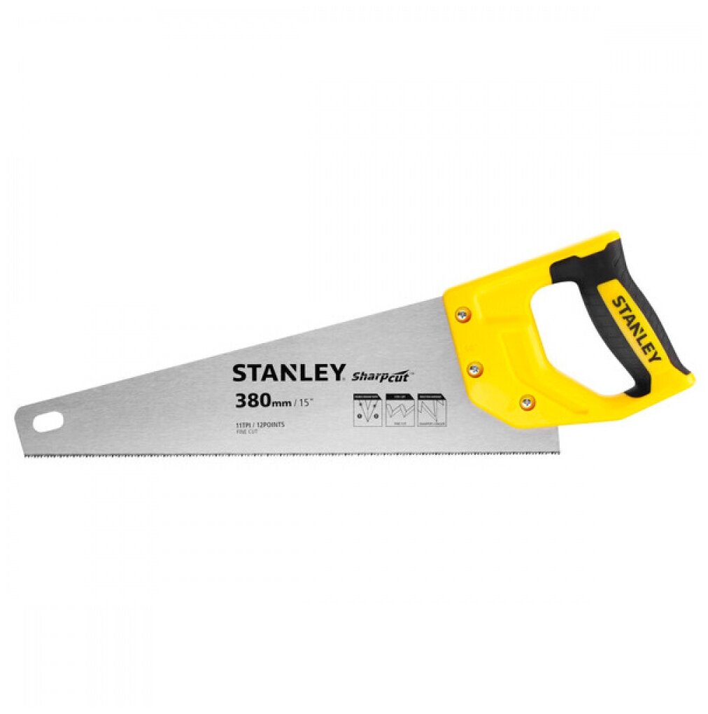 Ножовка по дереву "SHARPCUT" с закаленным зубом 11*380 мм (STHT20369-1) STANLEY