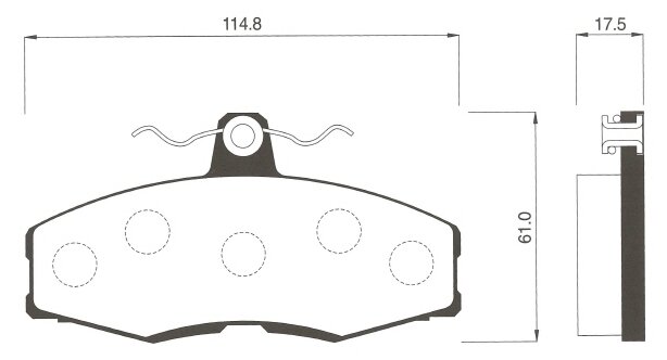Дисковые тормозные колодки передние SANGSIN BRAKE SP1028 (4 шт.)