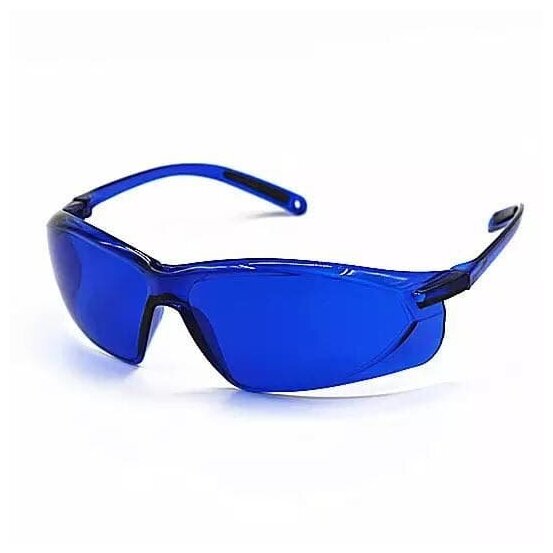 Защитные очки для фотоэпиляции (IPL), элос эпиляторов и лазерной эпиляции (синие). Защита глаз - фотография № 1