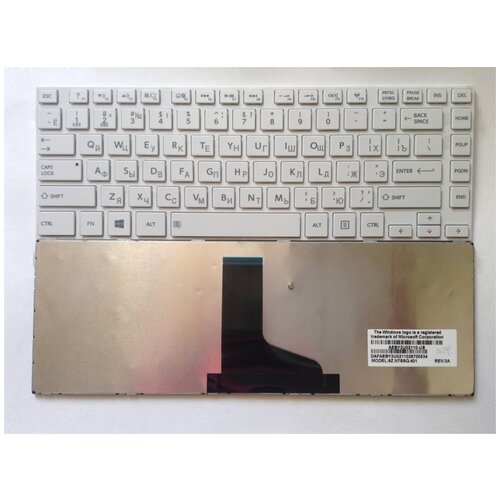 Клавиатура для ноутбука Toshiba Satellite L800 L830 AEBY3700120-RU (Белая) клавиатура для ноутбука toshiba satellite l800 l830 белая