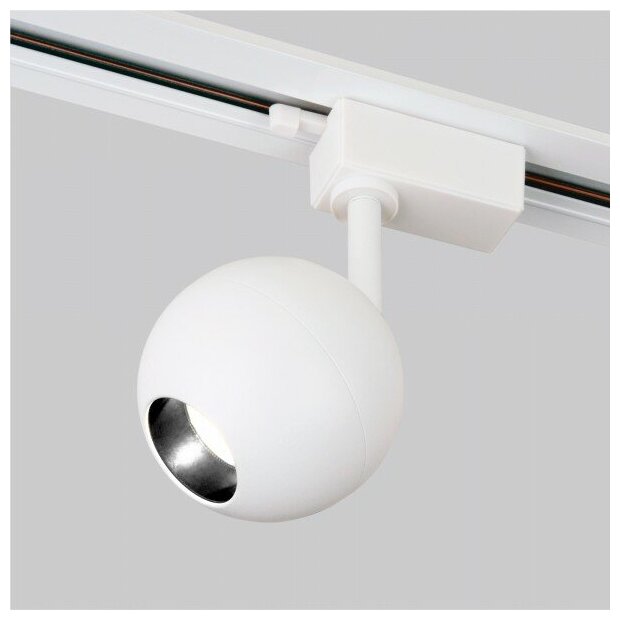 Трековый однофазный светодиодный светильник Elektrostandard Ball LTB77, 12 Вт, 4200 K, цвет белый