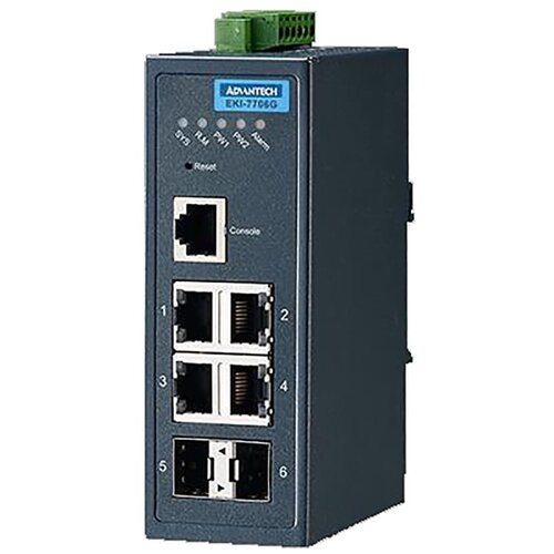 EKI-7706G-2F-AE 4GE+2SFP Gigabit Managed Redundant Industrial Switch Advantech коммутатор eki 7706g 2f ae 4ge 2sfp gigabit managed redundant industrial switch advantech