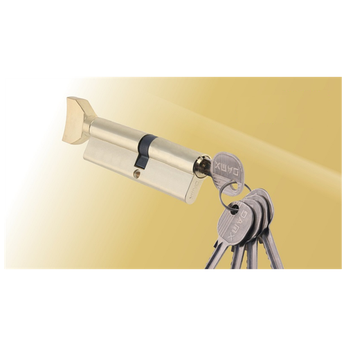 Цилиндровый механизм(личинка для замка)DAMX Простой ключ-вертушка NW45/35 (80мм) PB (Полированная латунь)