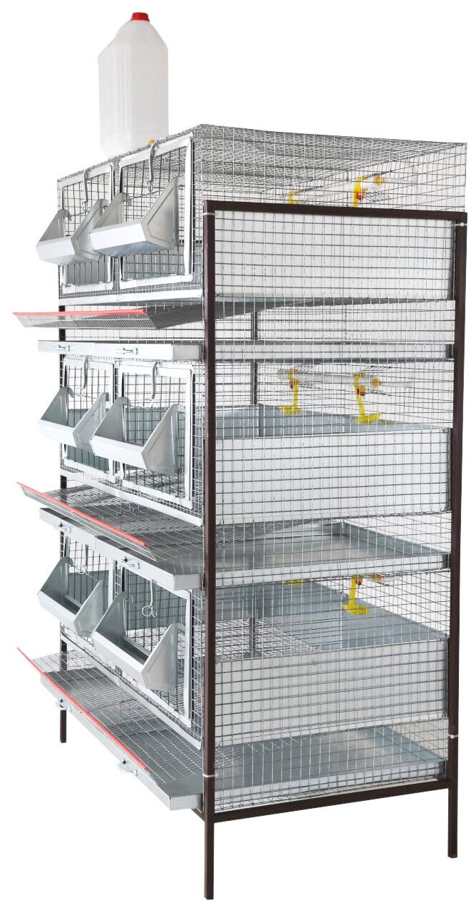 Клетка для кур, 6 отсеков на 45-55 голов - фотография № 3