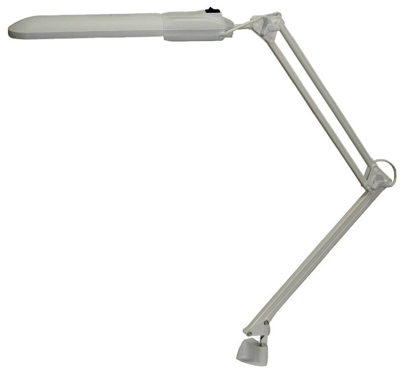 Светильник настольный Трансвит на металлической струбцине, люминесцентный, серый (Дельта МС серый)