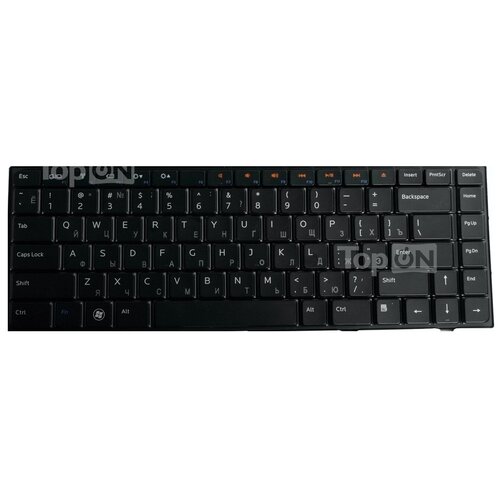 Клавиатура для ноутбука Dell Studio 14z 1440 1450 Series Плоский Enter Черная без рамки PN NSK-DJC0R 1265₽