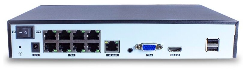 IP видеорегистратор PS-link 3108P на 8 каналов с POE и поддержкой 5Мп камер