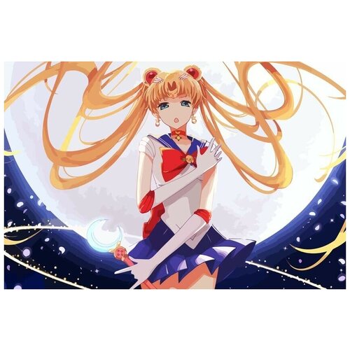Картина по номерам на холсте Аниме Сейлор Мун Sailor moon - 7561 Г 60x40 картина по номерам набор для раскрашивания на холсте аниме сейлор мун sailor moon 7561 г 60x40