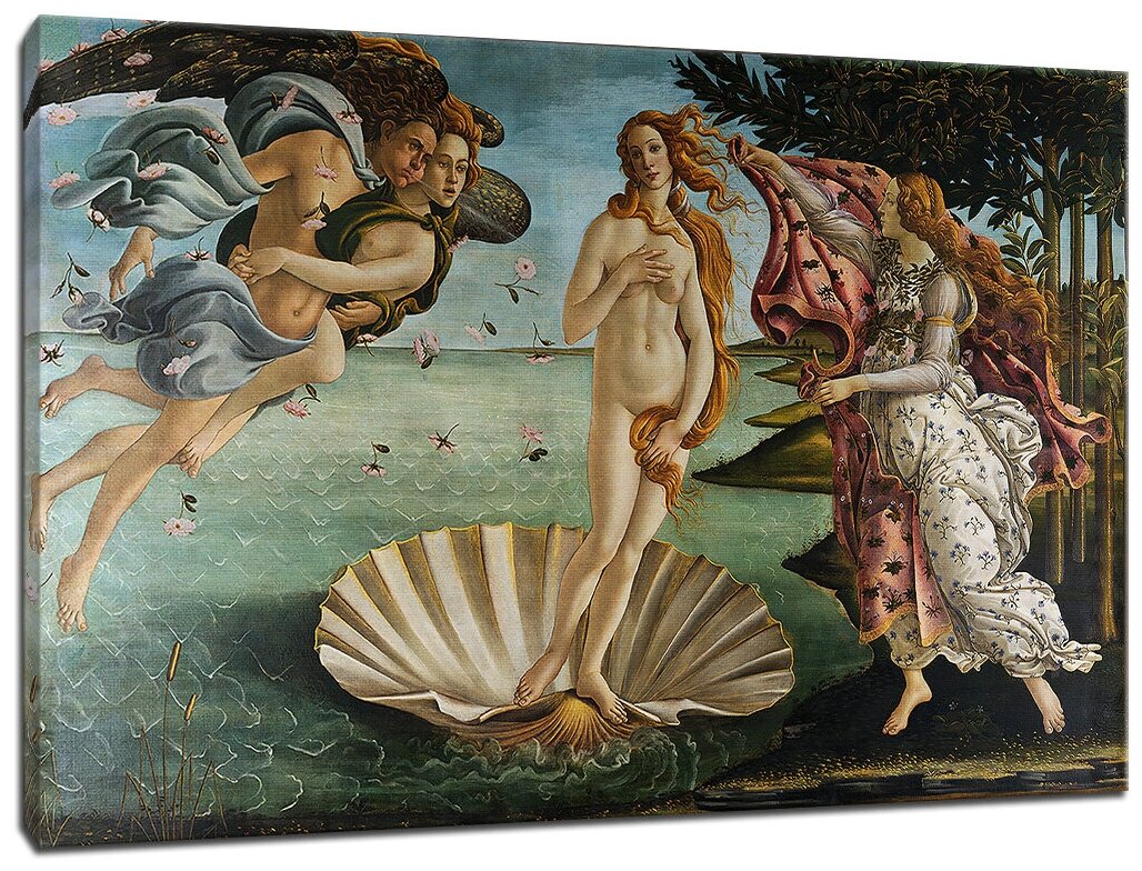 Картина Уютная стена "Сандро Боттичелли - Рождение Венеры" 100х60 см