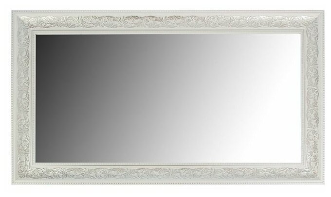 Зеркало "Престиж", настенное белое, 63х110 см - фотография № 1