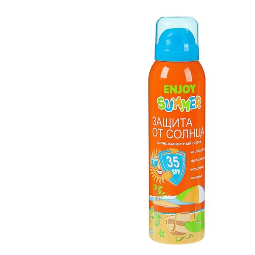 Аэрозоль солнцезащитный водостойкий Enjoy Summer SPF 35, 150 мл, с витаминами E и C (1 шт.)