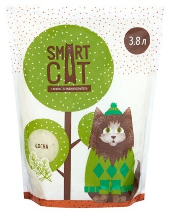 Smart Cat наполнитель Силикагелевый наполнитель с ароматом сосны 7,6л 01им22 3,32 кг 20795 (2 шт)