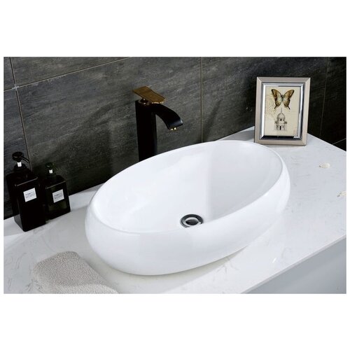 фото Раковина ceramalux накладная 9030а, белый, без перелива