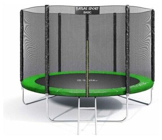Батут Atlas Sport 312см 10ft BASIC GREEN батут детский каркасный с защитной сеткой для дачи, батут для прыжков , для взрослых и детей