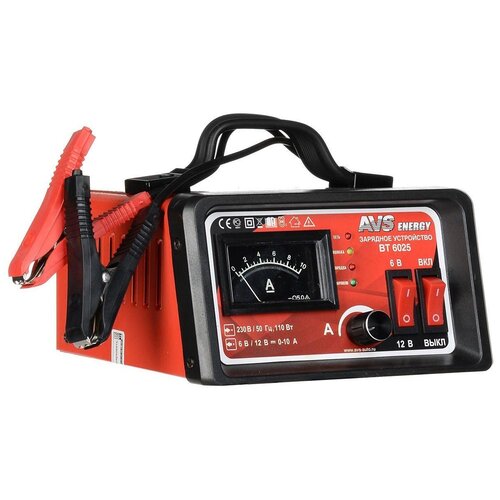 Зарядное устройство для автомобильного аккумулятора AVS BT-6025 10A 612V 279000₽
