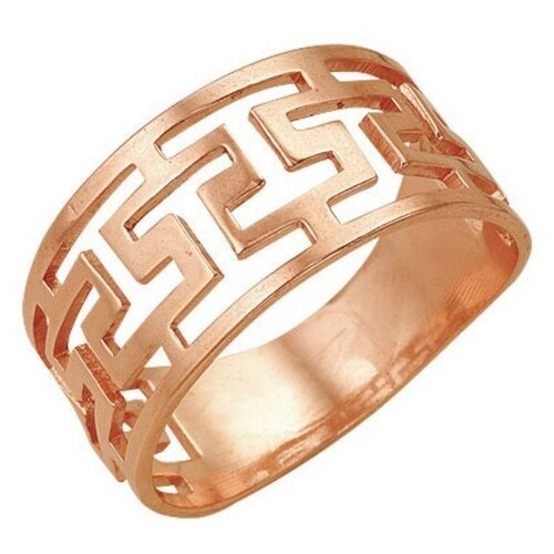 фото Кольцо "клеопатра", позолота, 18,5 размер красная пресня