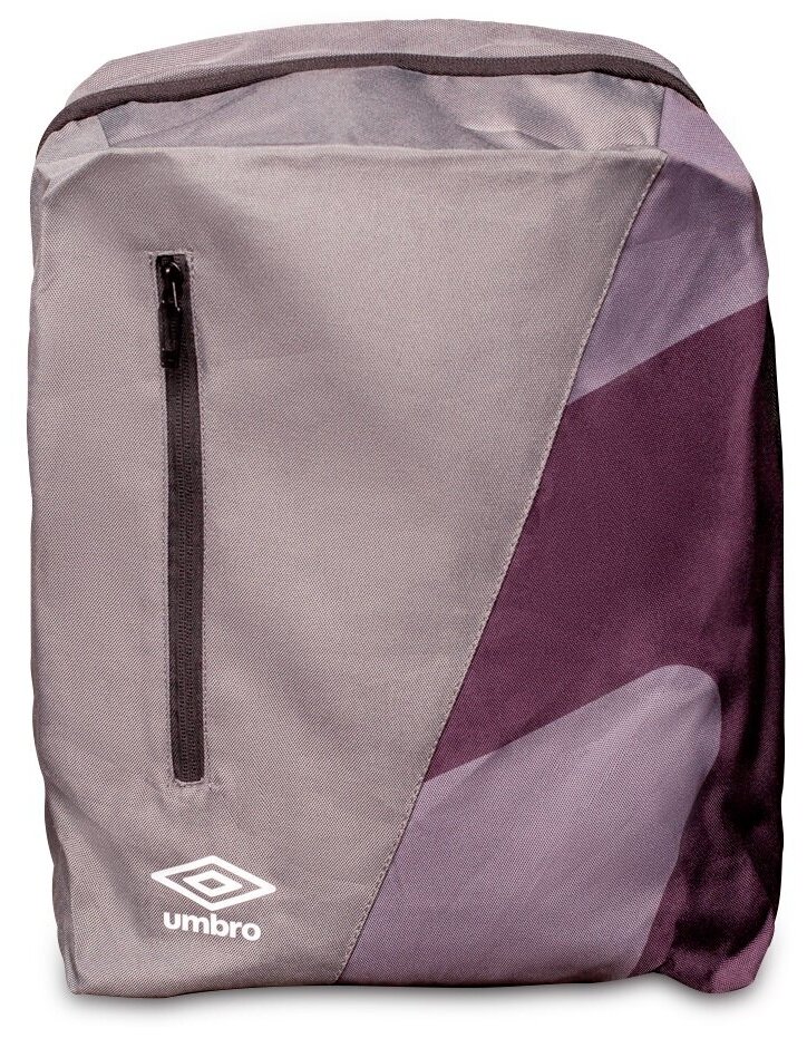 Спортивный рюкзак Umbro Team Training Backpack с одним отделением. Большой рюкзак Umbro для тренировки передним карманом на молнии, черный-белый-серый, 23 литра, 43 х 31 х 17 см