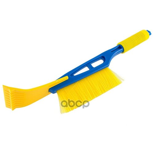 DolleX Щетка сметка со скребком 45 см, мягкая ручка SNW-2201